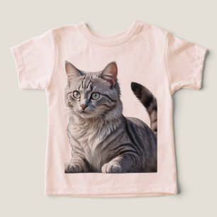 Striking Gray Tabby Cat with Green Eyes