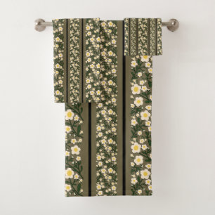 Stripe Dainty Flowers Dusty Fawn Fondo