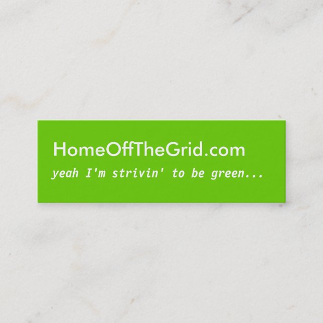 Strivin a ser verde - tarjeta del perfil (Anverso)