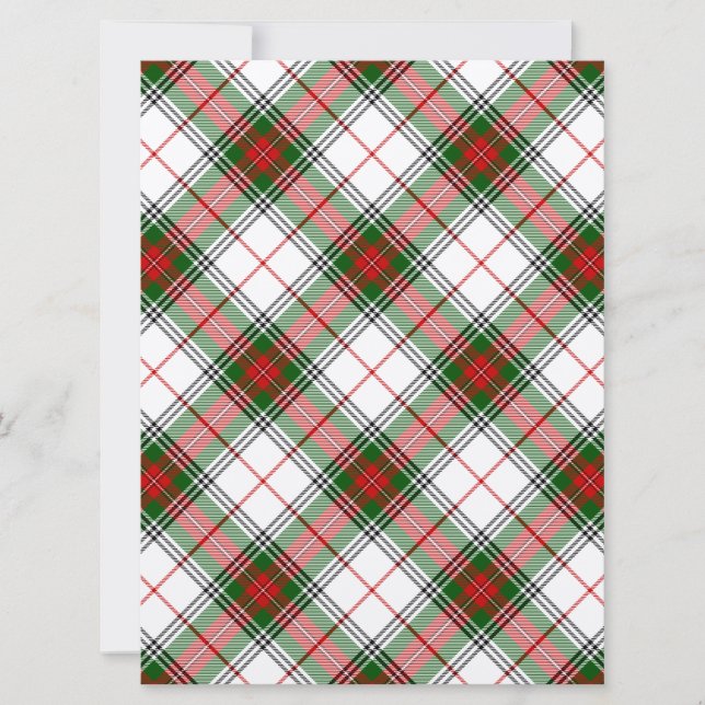 Stuart / Stewart tartan blanco rojo platillo verde (Anverso)