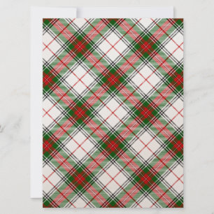 Stuart / Stewart tartan blanco rojo platillo verde
