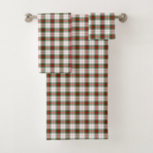 Stuart / Stewart tartan blanco rojo platillo verde