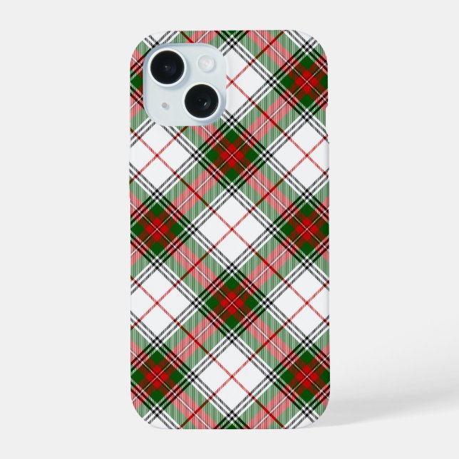 Stuart / Stewart tartan blanco rojo platillo verde (Reverso )
