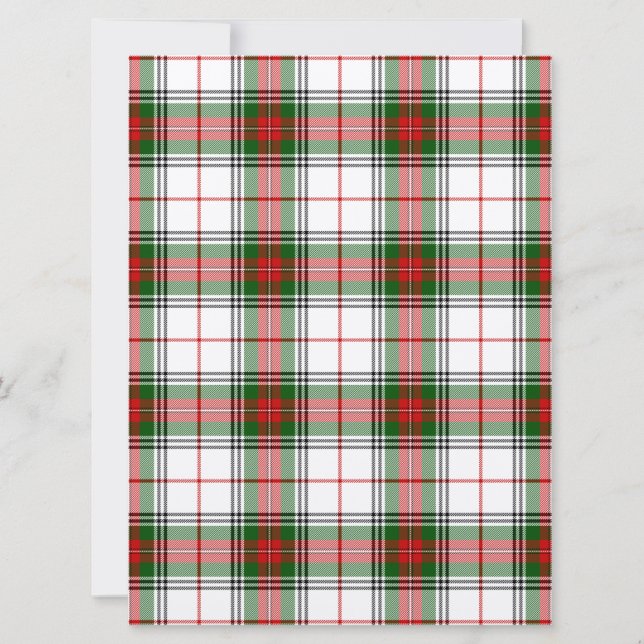 Stuart / Stewart tartan blanco rojo platillo verde (Anverso)