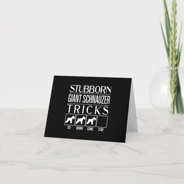 Stubborn Giant Schnauzer Tricks, gracioso gigante  (Anverso)