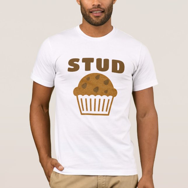 Stud Muffin Tee, diseño de camiseta divertida gráf (Anverso)