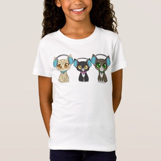 Studio Cats Chica camiseta de finas Jersey (Anverso)