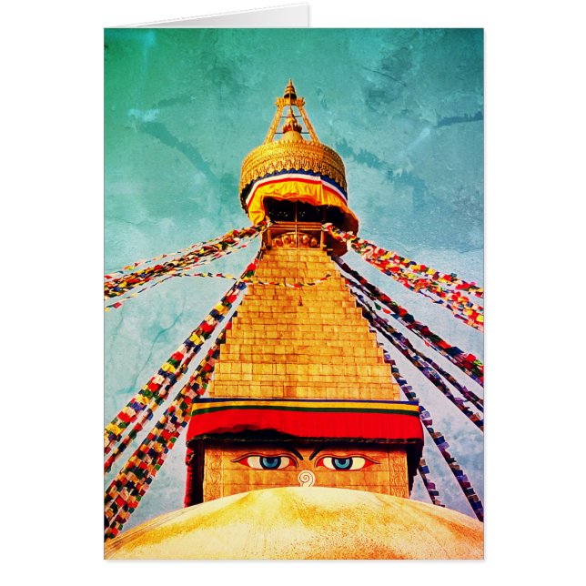 Stupa Boudhanath, Buddha Eyes, Katmandú, Nepal (Frente)