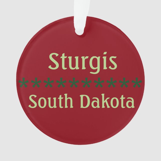 Sturgis adaptable, ornamento de Dakota del Sur (Anverso)