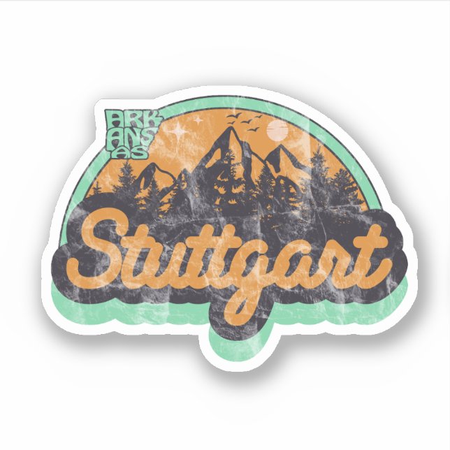 Stuttgart, Arkansas Pegatina (Anverso)