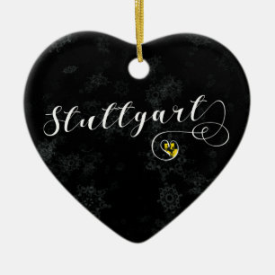 Stuttgart Heart, Ornamento de Árbol de Navidad, Al