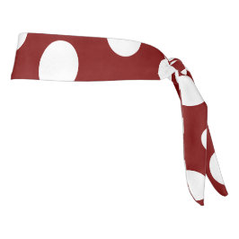 Stylish 42" Deep Red Headband with White Dot Acce