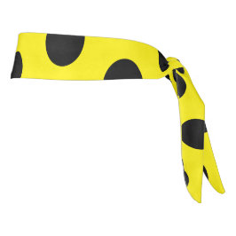 Stylish 42" Yellow Headband with Black Dot Accent