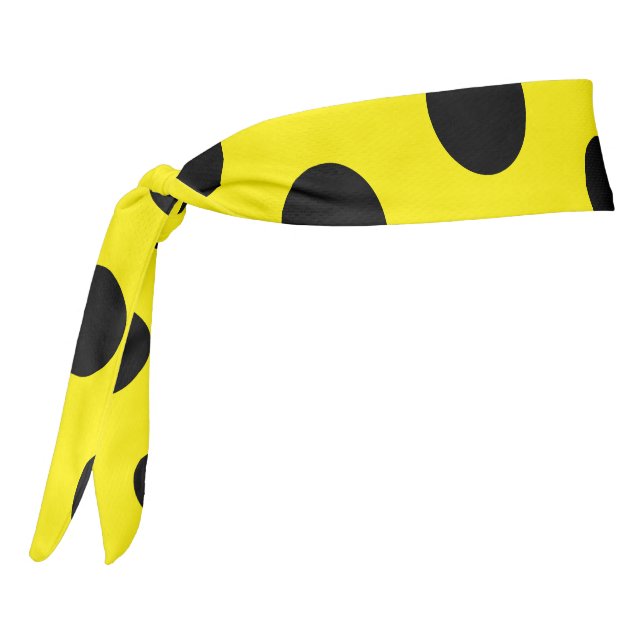 Stylish 42" Yellow Headband with Black Dot Accent (Girar 270)