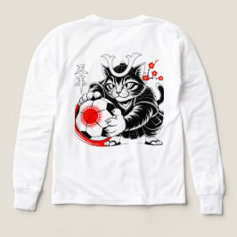 Stylish Samurai Cat Japan Soccer For Football fans