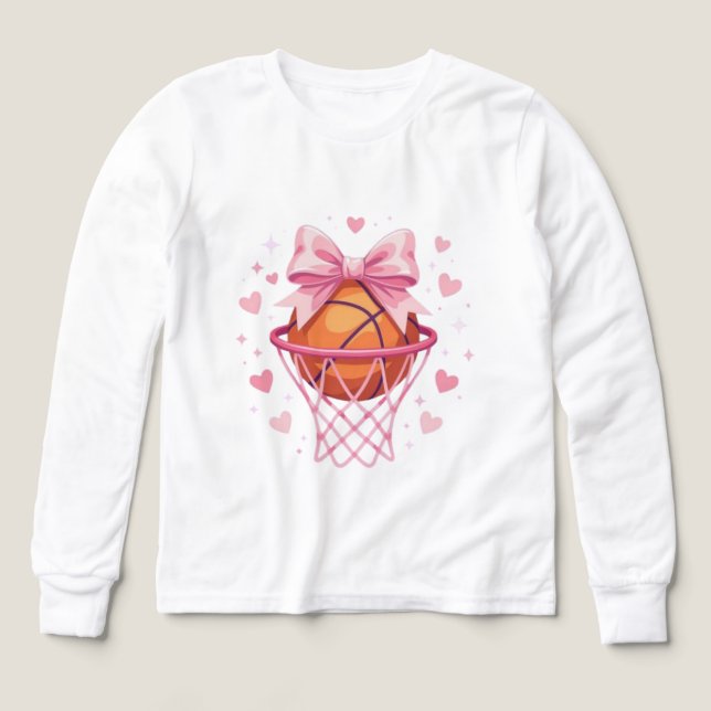 Stylish Soft Hoops Coquette Tri-Blend Shirts (Diseño frontal)