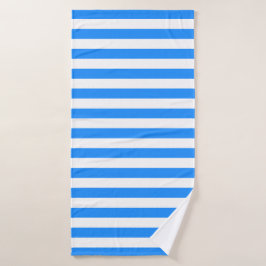 Stylish Striped White and Bright Blue