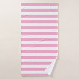 Stylish Striped White and Light Pink