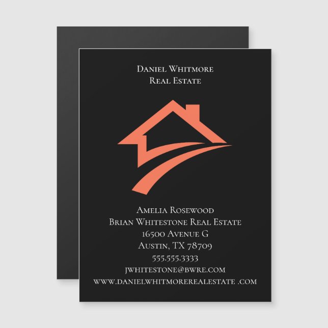 Stylish Unique Black Real Estate Agent (Anverso/Reverso)