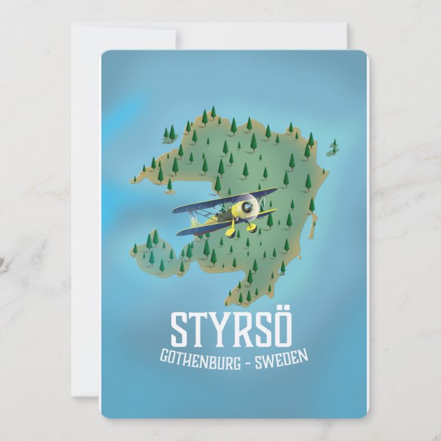 Styrsö, afiche de viajes suecia. (Anverso)