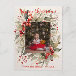 Su acuarela postal de Navidades   su foto