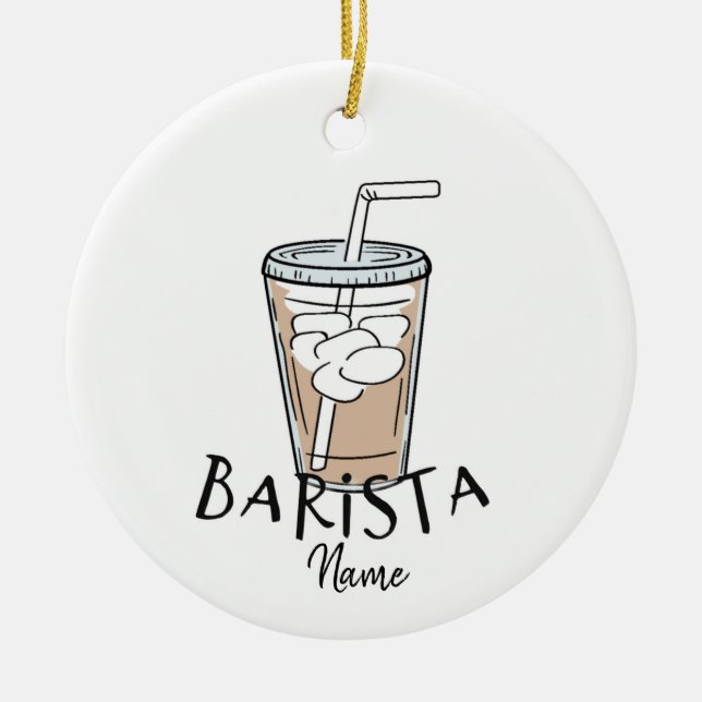 Su adorno navideño favorito de Barista (Frente)