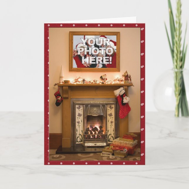 Su almacenamiento y chimenea elegantes del navidad (Anverso)