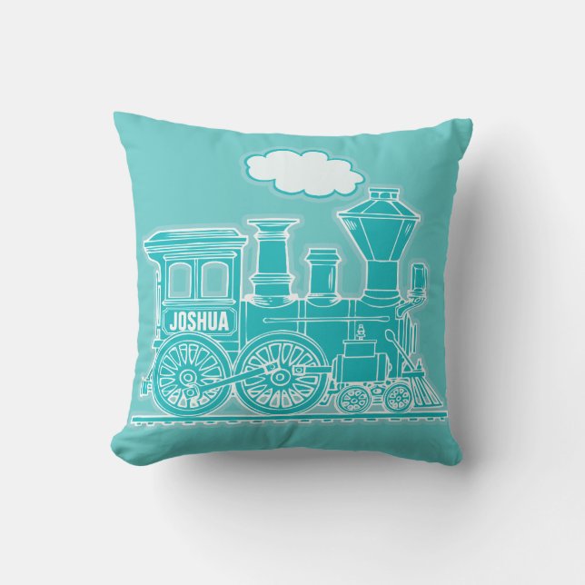 Su almohada de tiro azul verde azulada del vapor (Anverso)