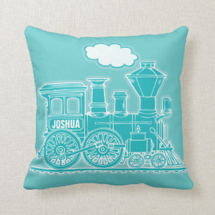 Su almohada de tiro azul verde azulada del vapor