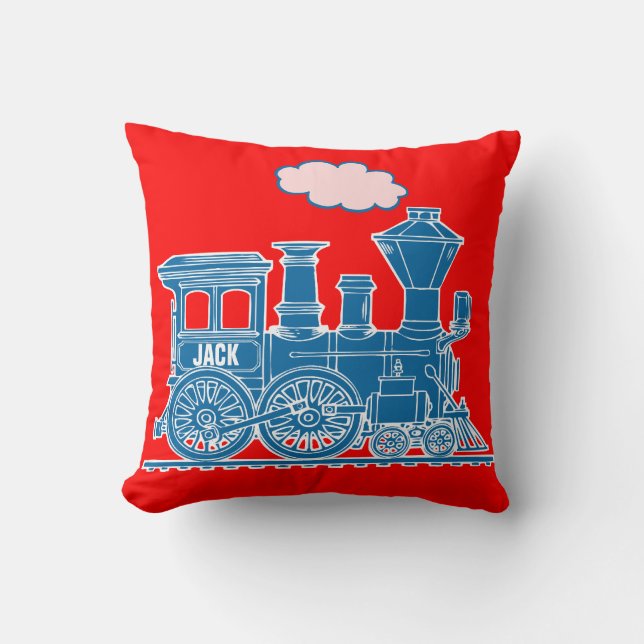 Su almohada de tiro conocida del rojo azul del (Anverso)