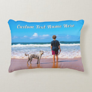 Su almohada fotográfica con nombre de texto Person