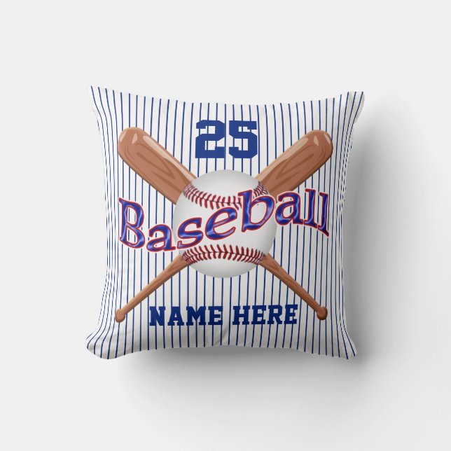 SU almohada pasada de moda del béisbol de la raya (Anverso)