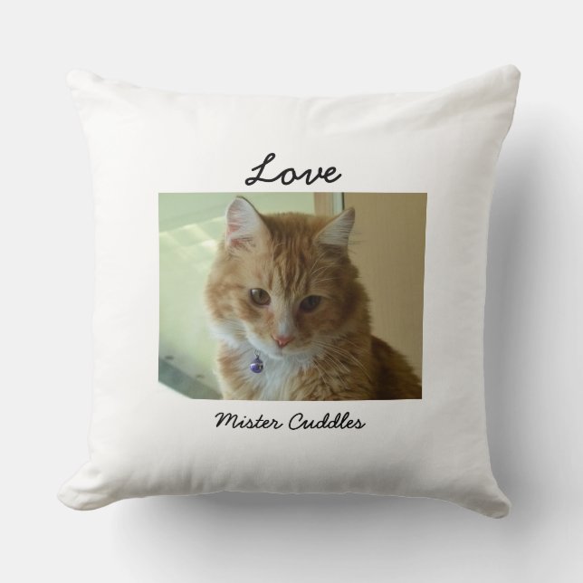 Su almohada personalizada foto del gato (Anverso)