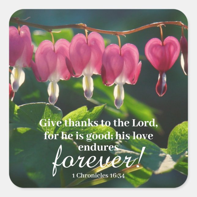 "Su amor perdura para siempre" hoja de pegatina (Anverso)