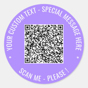 Su análisis de código QR Pegatina Personalizado de