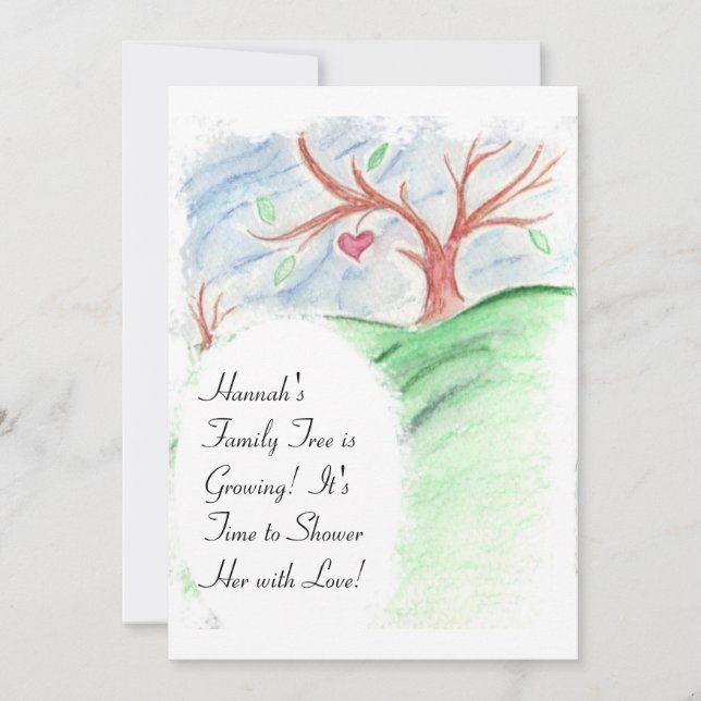 Su árbol de familia está creciendo - invitación de (Anverso)