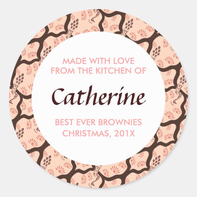 Su atasco de texto, hornear, salsa, pegatinas de p (Anverso)