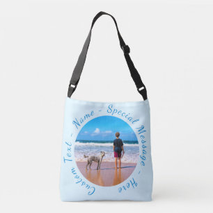 Su bolsa de fotos con crossbody con texto Personal