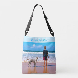 Su bolsa de fotos con crossbody con texto Personal