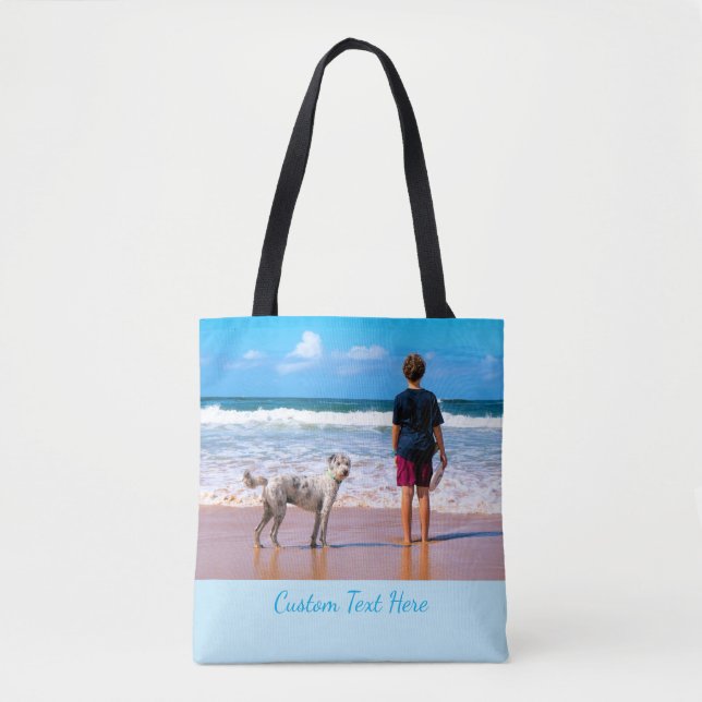 Su bolsa de fotos con texto Personalizado (Anverso)