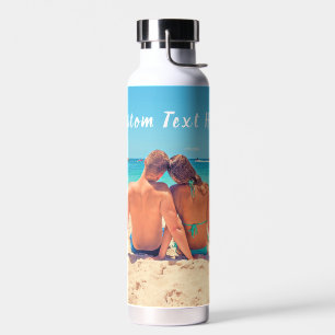 Su botella favorita de agua fotográfica con texto 