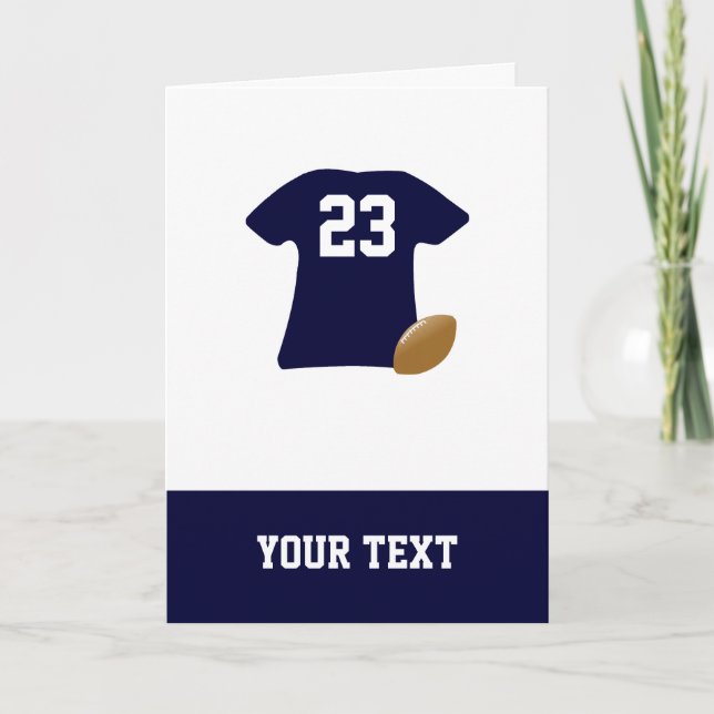 Su camisa del fútbol con la tarjeta de cumpleaños (Anverso)