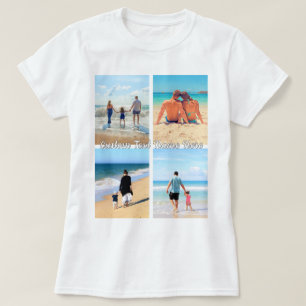 Su camiseta Collage de fotos con texto Personaliza