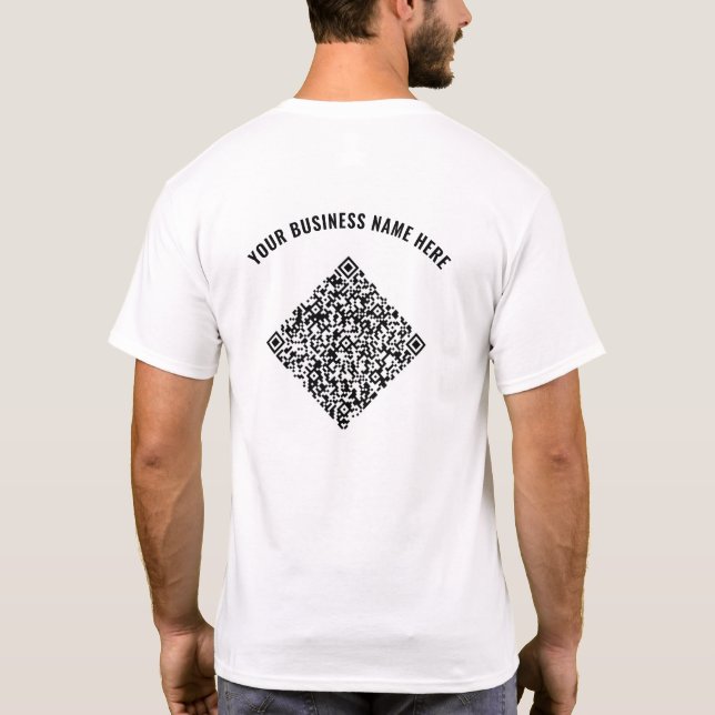 Su camiseta comercial de QR Code con texto Persona (Reverso)