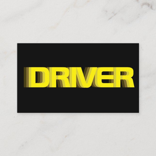 Su chofer como taxista tarjeta de visita (Anverso)