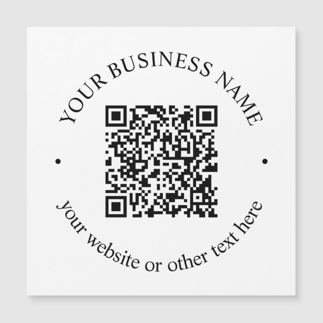 Su código QR cargado más texto circular editable (Anverso)