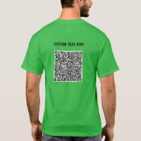 Su código QR con texto Personalizado camiseta pers