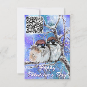 Su código QR desea tarjeta de El día de San Valent