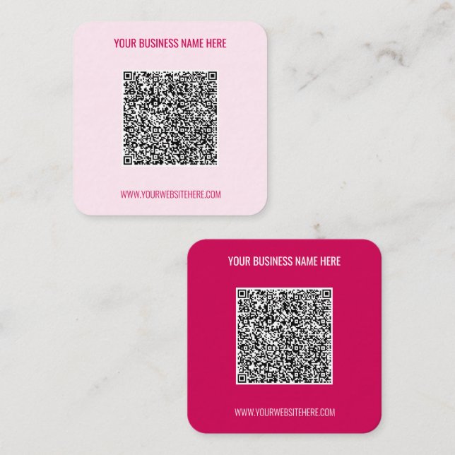 Su código QR Personalizado de tarjetas de visita T (Anverso / Reverso)