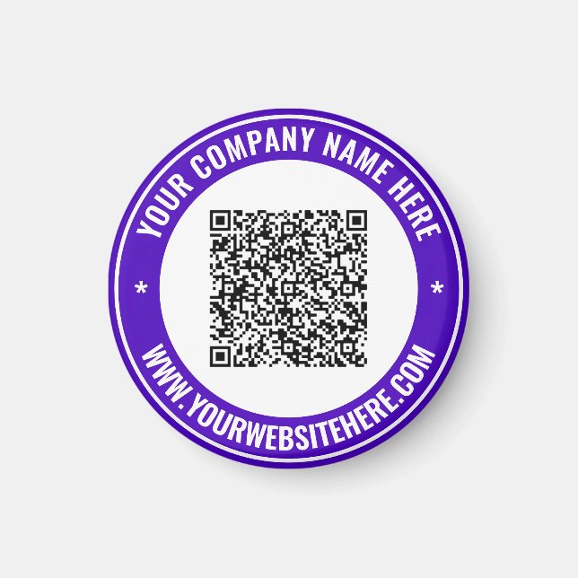 Su código QR y el imán de texto Personalizado Eleg (Frente)